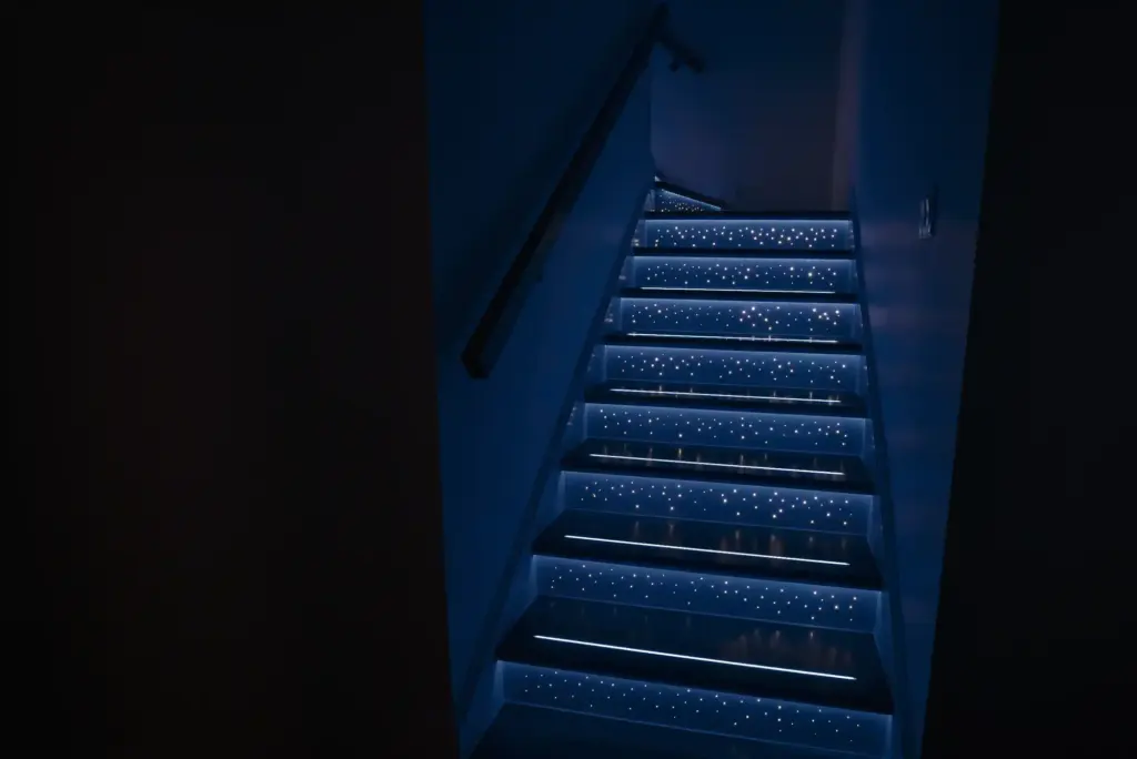 Subtle brilliance: integrated LEDs with fiber optic sparkle.
